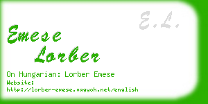 emese lorber business card